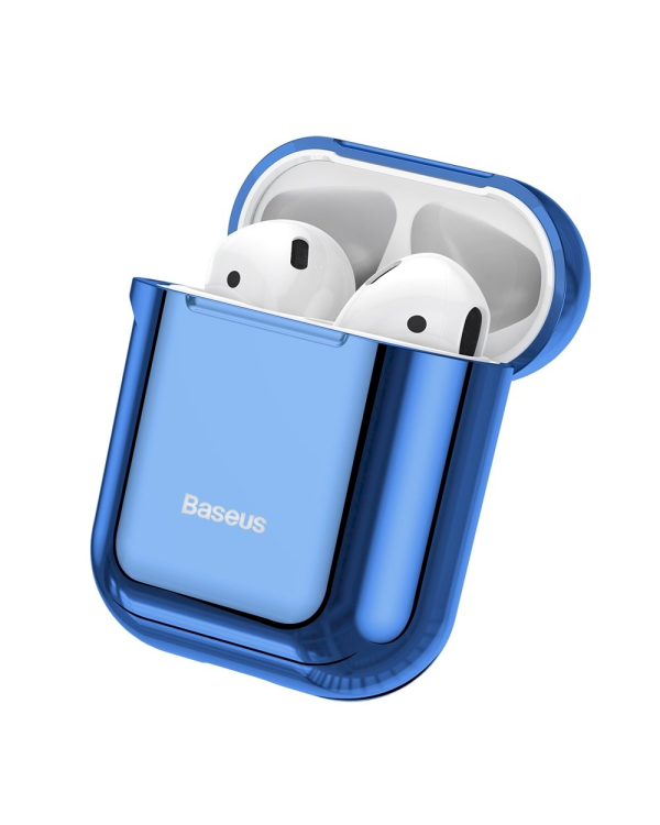 Baseus Shining Hook Силиконовый чехол для наушников Apple Airpods 1 / 2 синий