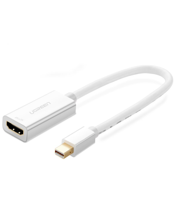 Ugreen FHD (1080p) HDMI (female) - Mini DisplayPort (male - Thunderbolt 2.0) adapter cable white (MD112 10460)