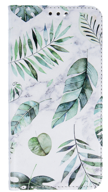 Fusion Trendy Spring Leaves Case Книжка чехол для Samsung A217 Galaxy A21S Белый - Зеленый