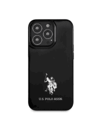 USHCP13XUMHK U.S. Polo TPU Horses Logo Hard Case for iPhone 13 Pro Max Black