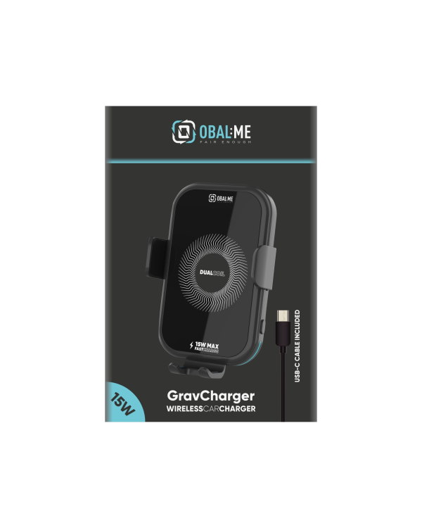 OBAL:ME GravCharger Беспроводной зарядный автомобильный держатель 15 Вт Черный