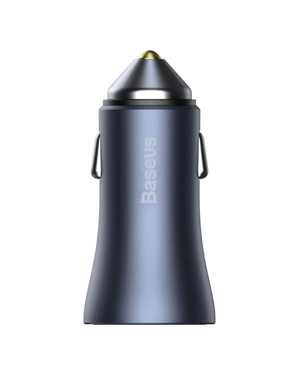 Baseus Golden Contactor Pro quick car charger 2x USB 40 W Quick Charge SCP FCP AFC + USB - USB Type C cable gray (TZCCJD-A0G)