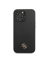 Guess 4G Silicone Metal Logo Case for iPhone 13 Pro Max Black