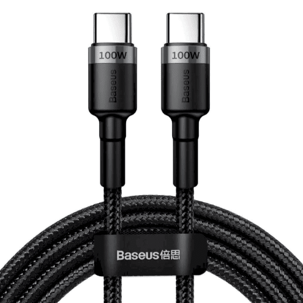 Baseus Cafule CATKLF-ALG1 USB-C -> USB-C Провод для Зарядки 100W / PD 3.0 / 200 cm Черный