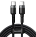 Baseus Cafule CATKLF-ALG1 USB-C -> USB-C Провод для Зарядки 100W / PD 3.0 / 200 cm Черный