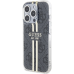 Guess IML 4G Gold Stripe case for iPhone 15 Pro Max - black