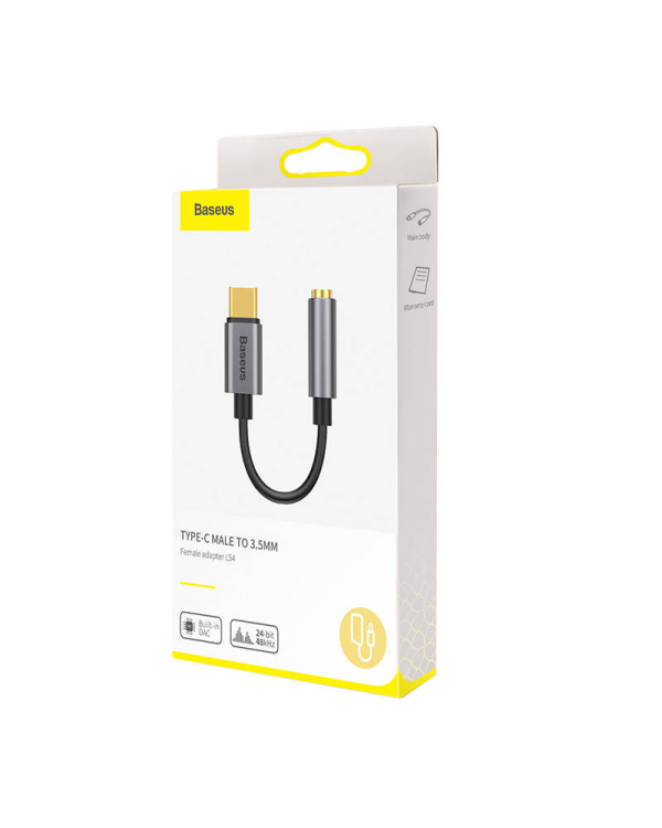 Baseus L54 Audio Adapter USB-C + mini jack 3,5mm (Black+Gray)