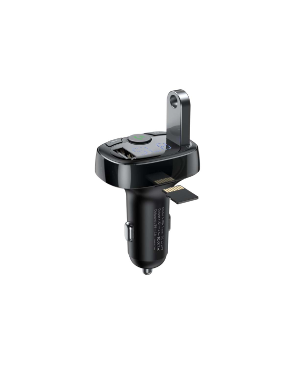 Baseus FM Transmitter T typed Bluetooth 2xUSB microSD (Black)