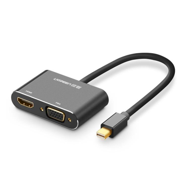 Обложка книги «Ugreen HDMI / VGA - mini DisplayPort adapter Full HD 1080p black (MD115 20422)»