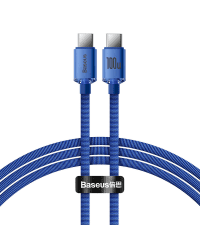 Baseus Crystal Shine Series cable USB cable for fast charging and data transfer USB Type C - USB Type C 100W 1.2m blue (CAJY000603)