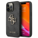 Guess GUHCP13X4GMGGR iPhone 13 Pro Max 6.7" серый жесткий чехол 4G Большой металлический логотип