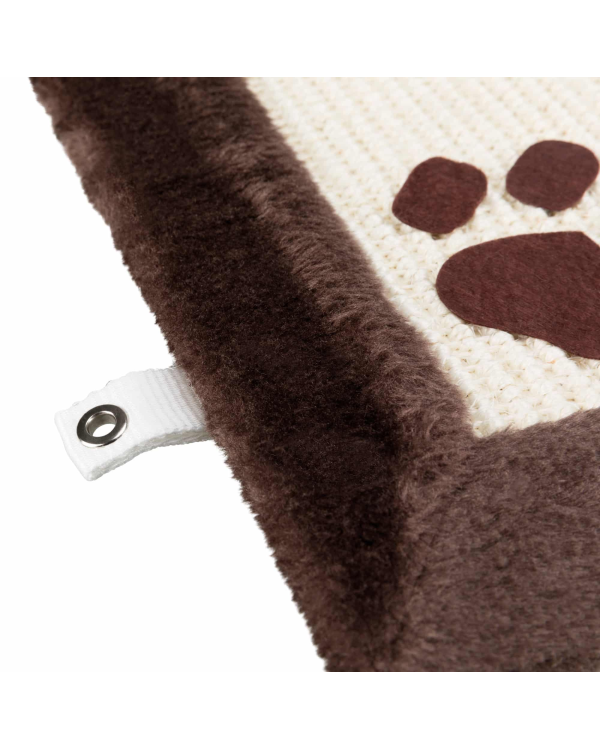 Точилка для ногтей : Trixie Коврик для царапания с плюшевой каймой, 70 × 45 см, темно-коричневый