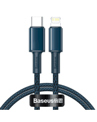 Baseus High Density Braided Cable Type-C to Lightning, PD,  20W, 1m (blue)