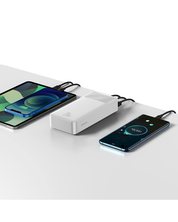 Powerbank Baseus Bipow 30000mAh, 20W (white)