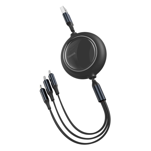 Baseus Bright Mirror 3-in-1 cable USB For M+L+T 3.5A 1.2m Black