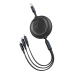 Baseus Bright Mirror 3-in-1 cable USB For M+L+T 3.5A 1.2m Black