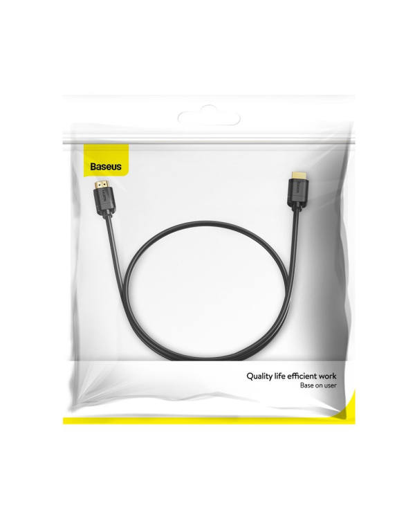 Кабель Baseus HDMI 2.0 4K 60 Гц 3D HDR 18 Гбит|с 1 м черный (CAKGQ-A01)