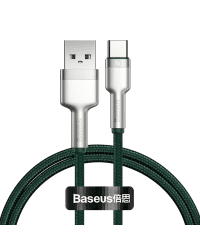 Baseus Cafule Series Metal Data USB - USB Typ C 40 W cable (10 V / 4 A) SCP (Huawei SuperCharge Protocol) 1 m green (CATJK-A06)