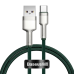 Baseus Cafule Series Metal Data USB - USB Typ C 40 W cable (10 V / 4 A) SCP (Huawei SuperCharge Protocol) 1 m green (CATJK-A06)