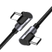 Обложка книги «USB-C to USB-C Angled Cable UGREEN US323, PD, 3A 60W, 1m (Black)»