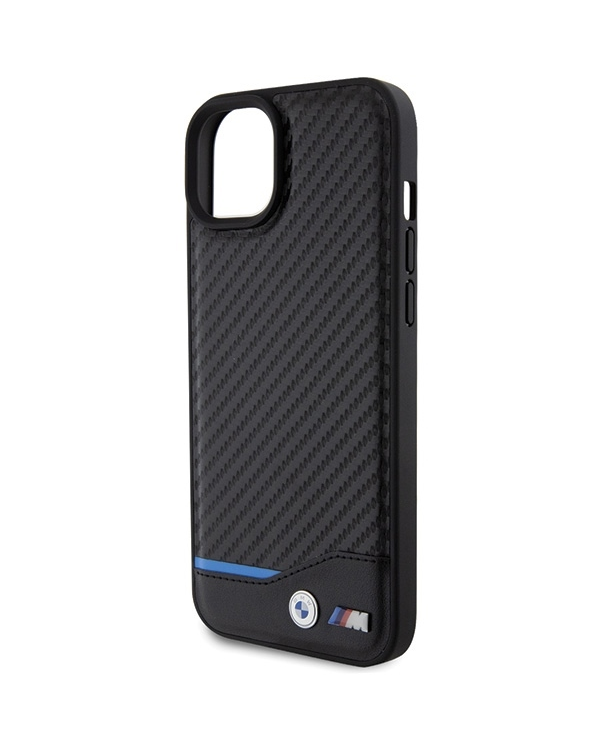 BMW BMHCP15M22NBCK iPhone 15 Plus | 14 Plus 6.7" czarny|black Leather Carbon