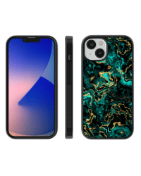 Zappy case силиконовый чехол для Apple iPhone 15 Pro (marble green)