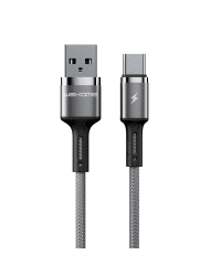 WK Design Kingkong Series Data Cable USB - USB Type C 3A  Black (WDC-128c)