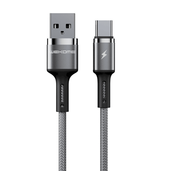 WK Design Kingkong Series Data Cable USB - USB Type C 3A  Black (WDC-128c)