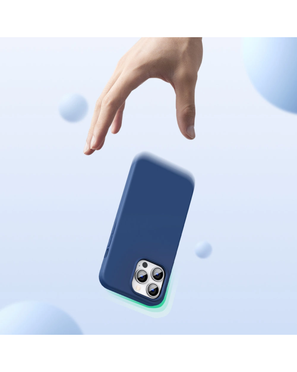 Ugreen Protective Silicone Case rubber flexible silicone case cover for iPhone 13 Pro Max blue