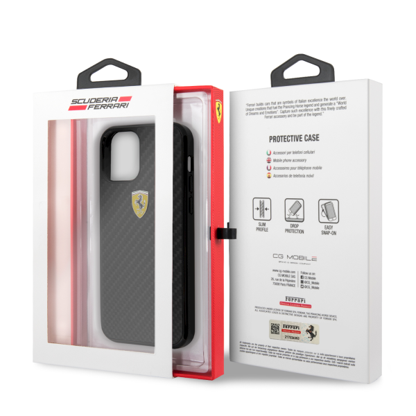 Обложка книги «FERCAHCP12SBK Ferrari On Track Carbon Cover for iPhone 12 mini 5.4 Black»