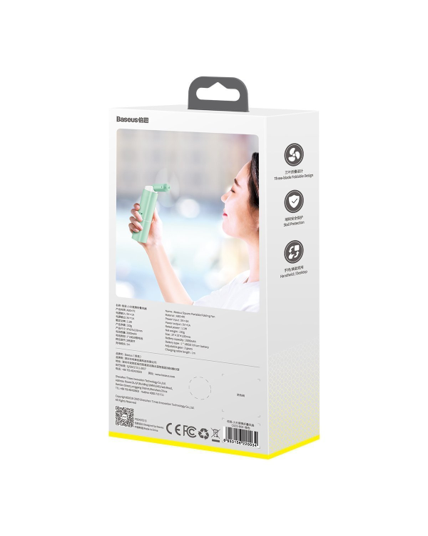 Портативный вентилятор Baseus CXZD-B06 / 2000 мАч / зеленый