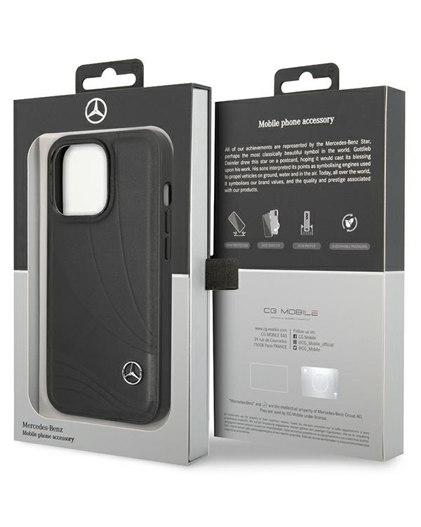 Дополнительное изображение книги «Mercedes MEHCP14X8ROLK iPhone 14 Pro Max 6,7" czarny|black hardcase Leather Wave Patern»