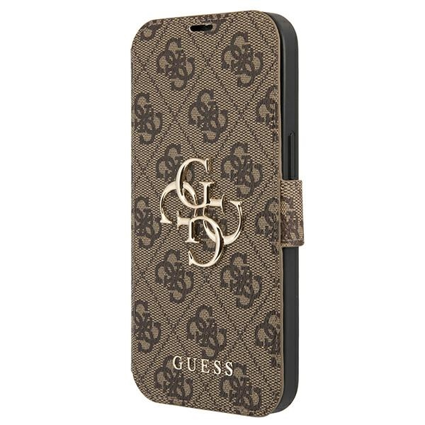 Guess GUBKP13X4GMGBR iPhone 13 Pro Max 6,7" |коричневый магнитный чехол 4G Big Metal Logo