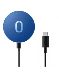 Joyroom wireless Qi charger 15 W for iPhone (MagSafe compatible) + USB Type C cable blue (JR-A28)