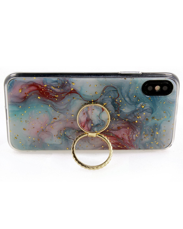 Fusion Marble Ring Back Case Силиконовый чехол для Apple iPhone 7 / 8 / SE 2020 Красный - Синий