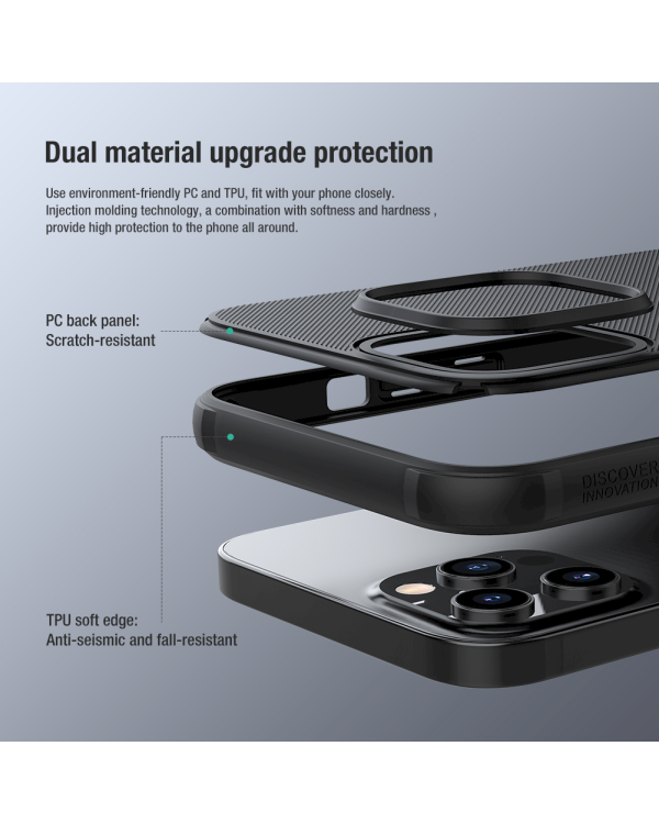 Дополнительное изображение книги «Nillkin Super Frosted PRO Back Cover for iPhone 13 Pro Max Black (Without Logo Cutout)»