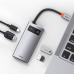 Baseus Metal Gleam 4in1 многофункциональный HUB USB Type C - USB Type C Power Delivery 100 W | HDMI 4K 30 Hz | 1x USB 3.2 Gen 1 | 1x USB 2.0 (CAHUB-CY0G)