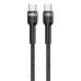 REMAX Jany Series Nylon Braided Wire USB Typ C PD Power Delivery 2.0 100W 20V 5A 1m black (RC-172)