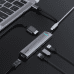 Baseus CAHUB-J0G 6 in 1 Приставка для MacBook | 1 x HDMI | 3 x USB 3.0 | USB-C | RJ45 | PD