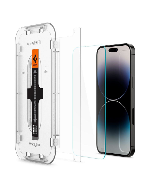 Дополнительное изображение книги «Закаленное стекло для iPhone 14 Pro с аппликатором Spigen Glas.tR EZ FIT (2 шт.)»