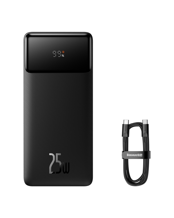 Powerbank Baseus Bipow, 20000mAh, 2x USB, USB-C, 25W (black)