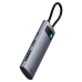 Baseus Metal Gleam 7in1 HDMI 4K 60Hz USB-C Hub | 3x USB 3.0 | USB-C PD | SD | microSD - Gray