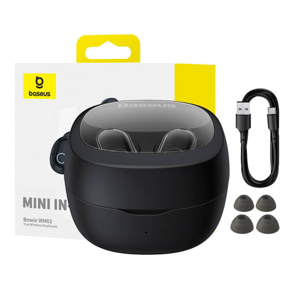 Беспроводные наушники Baseus Bowie WM02 TWS, Bluetooth 5.0 (черный) OS