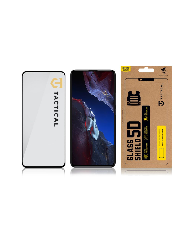 Tactical Glass Shield 5D for Poco F5 Pro 5G Black