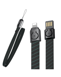 Baseus Gold Collar lanyard Data Cable USB For Lightning 2.4A 85cm Stripe Black (CALJL-BW1)