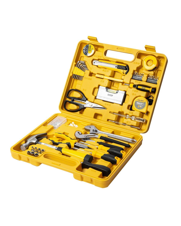 DELI TOOLS Набор бытовых инструментов 48шт|set желтый