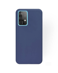 Мягкий матовый силиконовый защитный чехол Fusion для Motorola Moto g84 темно-синий