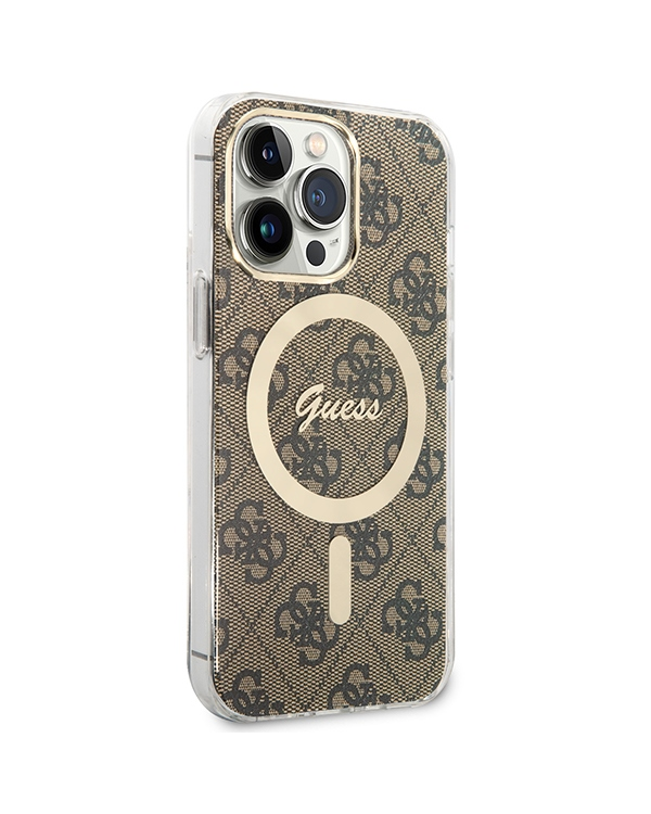 Чехол Guess GUBPP13XH4EACSW Magsafe с беспроводным зарядным устройством для iPhone 13 Pro Max |brown