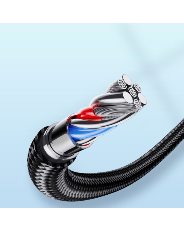 Joyroom USB cable - USB C 3A for fast charging and data transfer A10 Series 1.2 m black (S-UC027A10)