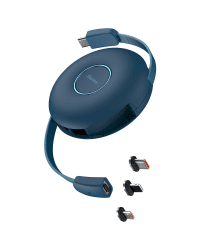 Magnetic USB cable Baseus Zinc 3in1 USB-C / Lightning / Micro 20W, 1m (blue)